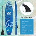 thumbnail image 3 of Goplus Large Inflatable SUP Board, Portable Paddle Board with 5D rings Stand Up Paddle Board for Youth & Adult Navy, 3 of 10