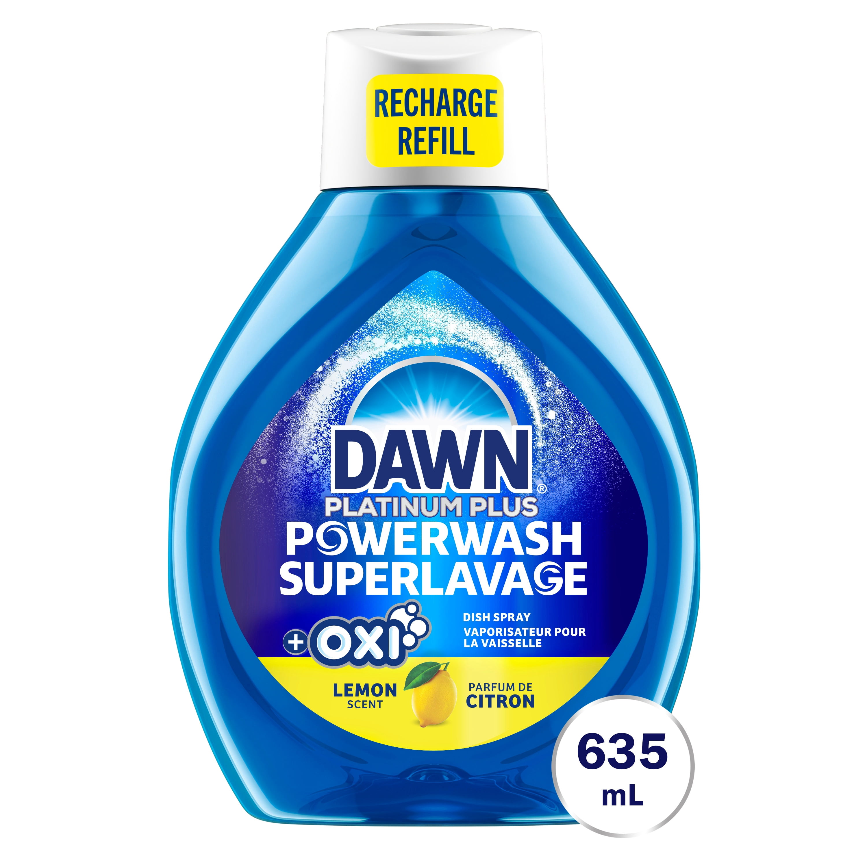 Dawn Powerwash Spray, Dish Soap, Dishwashing Liquid, Lemon, 1 Refill, 635 mL