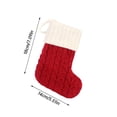 thumbnail image 2 of Bas de Noël avec Initiales Grande Lettre Brodée Tricot Rouge Blanc Bas de Noël pour Décorations de Vacances en Famille et Cheminée d'Arbre de Noël, 2 of 8