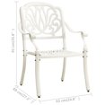 thumbnail image 4 of vidaXL 5 Piece Bistro Set Cast Aluminium White, 4 of 5
