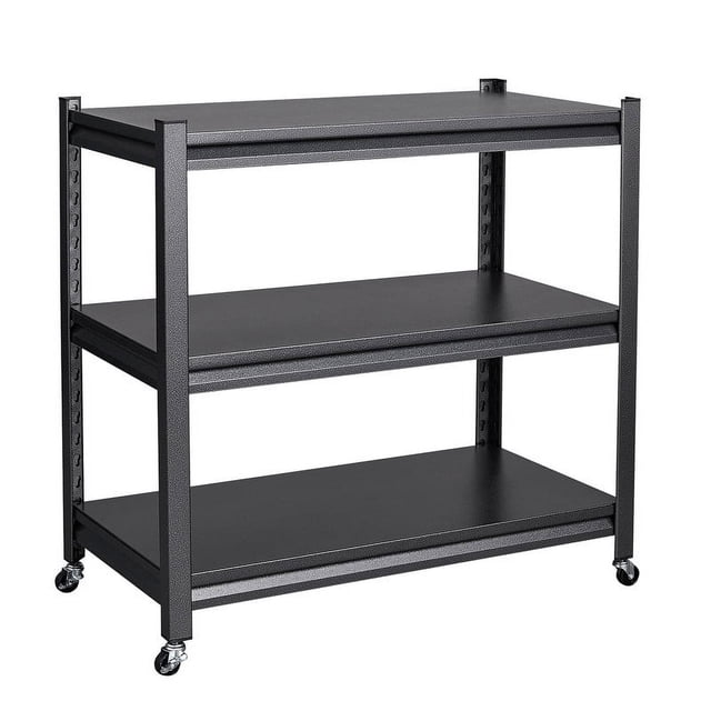 STANI Étagères de Rangement de Garage Robustes, Unité d'Étagères Métalliques à 3 Niveaux, Étagères et Rayonnages de Rangement de Garage Ajustables, Étagères Utilitaires pour Garage Cuisine sous-Sol Entrepôt
