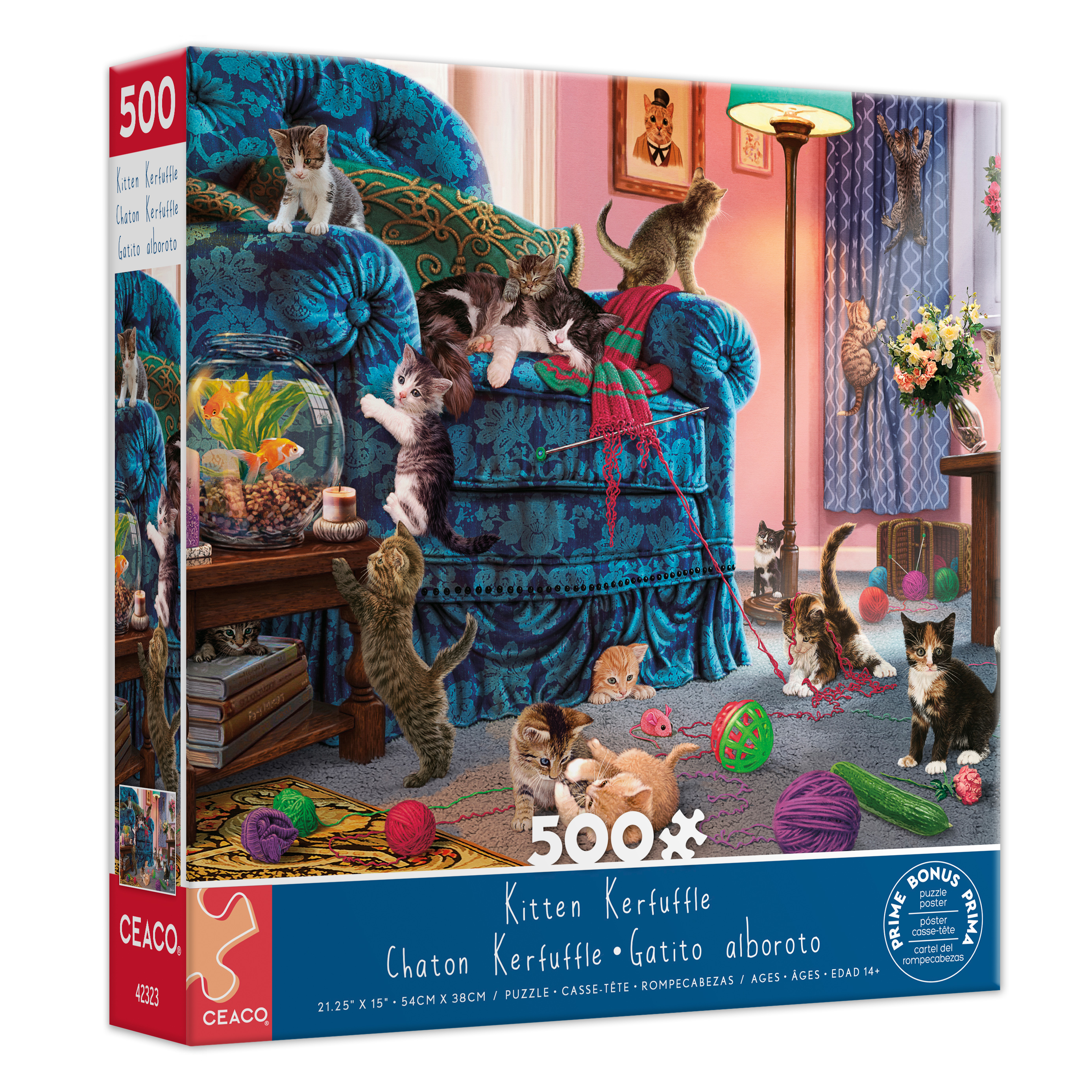 Ceaco 500 pièces assortiment de puzzles jigsaw sur le thème des animaux