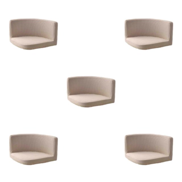 kurtrusly Trilateral Chair Covers Wide Application And Strong Elastic Chair Protection Made Easy Polyester Cover Chairs Decoration khaki 5Set