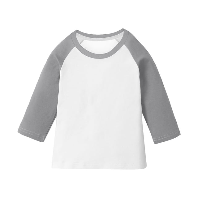 Économies d'Automne! HVOBTTY T-shirt Décontracté à Manches 3/4 pour Tout-Petit, Garçons Filles Orange Festival Mode Décontractée Haut à Manches 3/4 Col Rond Ensemble pour 3-14 Ans Gris, 11 Ans