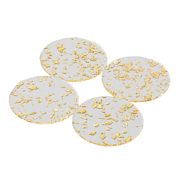 Napperon pour Salle à Manger - Tapis de Café Artisanal Élégant en Acrylique Feuille d'Or avec Rétention de la Température pour Table de Cuisine à la Maison