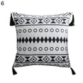 thumbnail image 2 of Opolski Simple Geometric Fringe Decorative Cushion Rectangle Tassel Soft Pillow Cover, 2 of 7