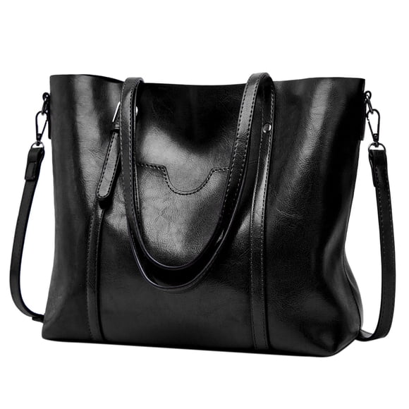 Ediodpoh Handbags For Women Large Designer Ladies Bag Pocket Purse Leather Black