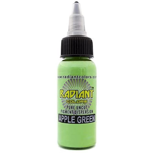Radiant Colours Tattoo Ink- APPLE GREEN 1/2oz