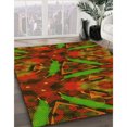 thumbnail image 3 of Ahgly Company Tapis d'Intérieur Lavables en Machine, Carrés Transitionnels Vert Jaune Foncé, Carrés de 7', 3 of 7