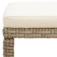 thumbnail image 5 of vidaXL Tabourets de Jardin 2 Pcs avec Coussins Poly Rotin Beige, 5 of 5