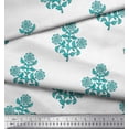 thumbnail image 3 of Soimoi Green Poly Georgette Fabric Leaves & Floral Block Decor Fabric Printed Yard 52 Inch Wide, 3 of 4