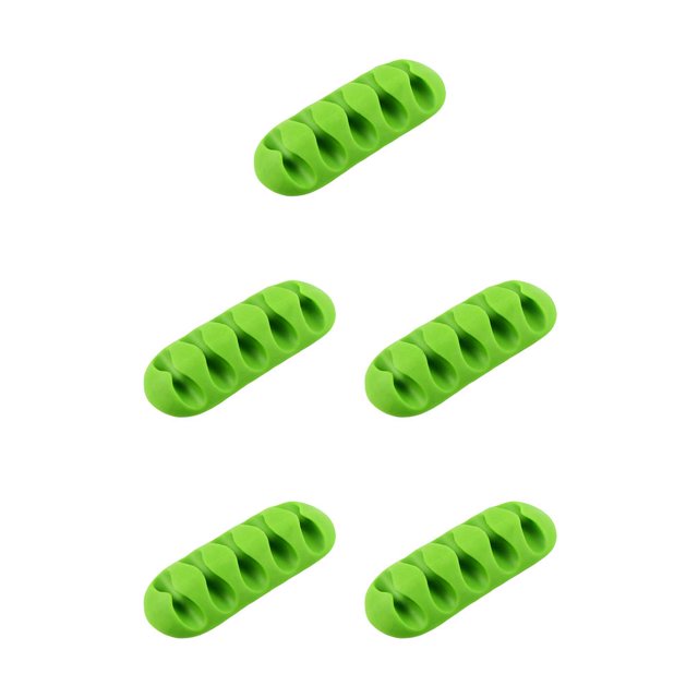 braveheart Silicone Cable Winder Desktop Management Clip Cable Holders Cable Organizer Good green 5Set