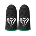 thumbnail image 1 of 2 Pieces Finger Sleeves Gaming Mobile Game Controllers Finger Thumb Sleeves Set, Anti-Sweat Breathable Touchscreen Finger Sleeve - Green, 1 of 8