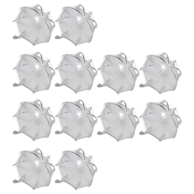 pitrice 12 Pieces Umbrella Shape Creative Candy Boxes for Halloween Party Favors White