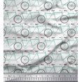 thumbnail image 1 of Soimoi Poly Georgette Fabric Bicycle Transport Printed Craft Fabric by The Yard 42 Inch Wide, 1 of 2