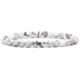 thumbnail image 1 of Bracelet Extensible en Perles Rondes de 6 mm en Howlite Naturelle, 6,5 Po, 1 of 2