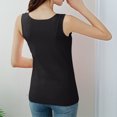 thumbnail image 4 of Taqqpue Débardeurs pour Femmes Décontractés Sans Manches à Col Rond T-Shirts Unis Coupe Ajustée Blouse Grande Taille Douce Tendance Basique Blouse, 4 of 5