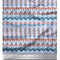 thumbnail image 1 of Soimoi Feuilles de Voile de Coton & Tissu Imprimé Artistique Floral 1 Yard 56 Inch Wide, 1 of 5
