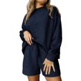 thumbnail image 4 of Timegard Womens Sweatsuits 2 Piece Sets Long Sleeve Tops and Elastic Waisted Drawstring Shorts Running Gym Sets, 4 of 6