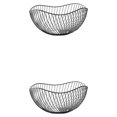 thumbnail image 2 of kurtrusly Sturdy And Durable Metal Fruit Baskets Large Capacity Open Wire Exquisite Appearance Wide black Oblique large 2Set, 2 of 6