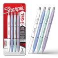 thumbnail image 1 of Sharpie S-Gel, Gel Pens, Medium Point (0.7 mm), Assorted Fashion Barrels, Black Ink, 4 Count, 1 of 12