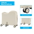 thumbnail image 4 of TABU Valise pour Enfants à Chevaucher avec Sac à Main, Valise Rigide avec 6 Roues Pivotantes, Porte-Gobelet Caché, Pédale Pliable, Blanc, 4 of 7