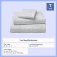 thumbnail image 4 of Mainstays Kids 220TC Cotton Chambray Gray Twin, 3 Piece Sheet Set, 4 of 8