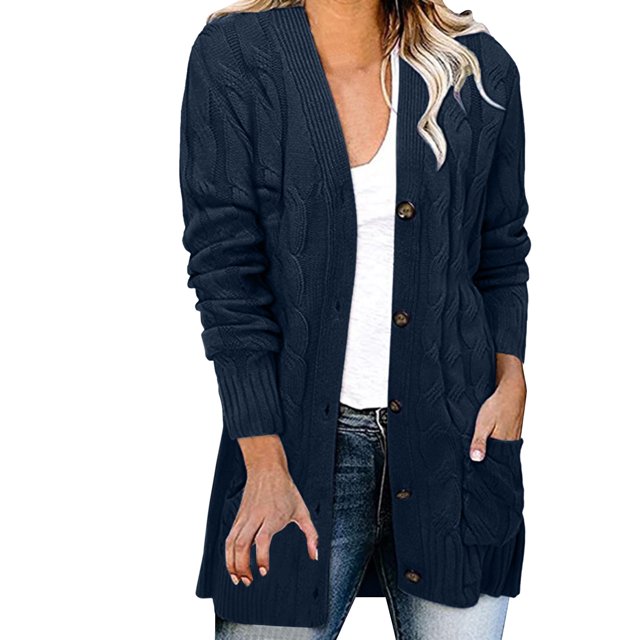 2025 Womens Casual Knit Cardigan Pregnancy Sweaters for Women Sweater Large Size Loose Fall Cardigans Button