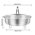 thumbnail image 2 of Dvkptbk Steamer 304 Stainless Steel Dense Hole Drainage Basket Vegetable Washing Basket Rice Cooker Rice Soup Separation and Water Separation Rack Kitchen Gadgets, 2 of 2