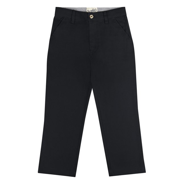 Buyless Fashion Pantalons Garçon Plat devant Coton Doux Casual Regular Fit Droite