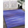 thumbnail image 3 of Ahgly Company Tapis d'Intérieur Lavable à la Machine, Carré, Transitionnel, Bleu, Tapis de Zone, 8 Pieds Carré, 3 of 7