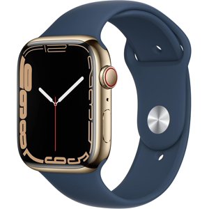 Rénovés Apple montre Series 7 Inox 45mm A2477 (GPS + Cellulaire) Or (Grade A+)