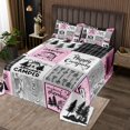 thumbnail image 2 of YST Girls Pink Camper Quilt Set King Happy Camping Bedspread Set,Rv Decor For Inside,Camper Accessories For Travel Trailers Coverlet Set,Black Grey Buffalo Plaid Pine Tree Bedding Set, 2 of 5