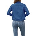 thumbnail image 4 of Women?s Denim Jacket Long Sleeve Button Down Casual Jean Jacket with Pockets S-XXL, 4 of 5