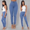 thumbnail image 4 of Women Pants High Waist Slim Pencil Skinny Tummy Control Solid Color Pants, 4 of 7