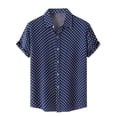 thumbnail image 1 of RKSTN Chemise pour Homme Plage Hawaïenne Décontractée Chemise à Pois Col Rabattu Blouse à Manches Courtes Hauts, 1 of 9