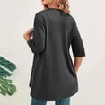 thumbnail image 5 of Timegard Cardigans for Women 1/2 Sleeve Open Front Lightweight Solid Color Casual Loose Jacket Tops, 5 of 5