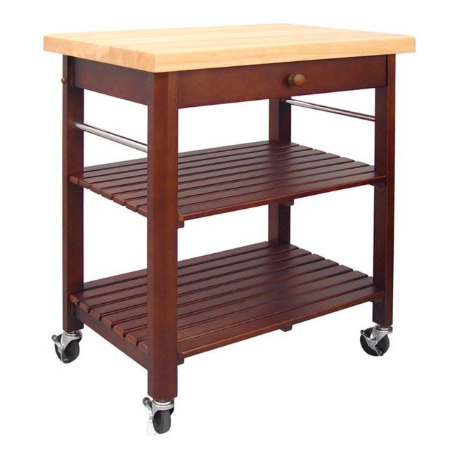 Catskill Craftsmen Chariot de Cuisine Roulant en Teinture Cerise
