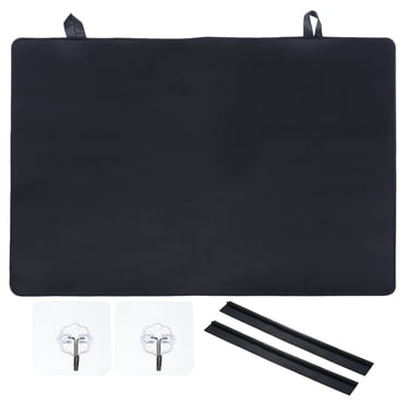 Unique Bargains Housse de Dessus de Cuisinière pour Cuisinière Électrique, 28,5 Pieds x 20,4 Pieds Housse de Dessus de Cuisinière en Verre Résistant à la Chaleur, Tapis Protecteur de Comptoir Noir