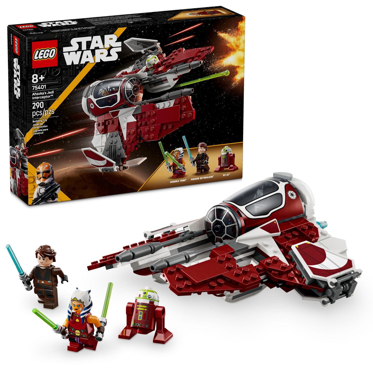LEGO Star Wars Ahsoka's Jedi Interceptor 75401 Ensemble de construction (290 pièces)