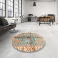 thumbnail image 3 of Ahgly Company Indoor Square Abstract Sage Green Oriental Area Rugs, 5' Square, 3 of 6