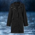 thumbnail image 2 of Baberdicy Plus Size Tops Rain Jacket Women's Breathable Large Sizes Raincoat Black Softshell Jacket Yellow Outdoor Jacket Transition Jacket Lightweight Jacket with Hood for Spring Autumn Hik, 2 of 6
