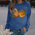 thumbnail image 1 of Meichang Hauts Décontractés pour Femmes T-Shirts Graphiques de l'Action de Grâce Coupe Ample Manches Longues Automne Col Rond Blouses Décontractées Reconnaissantes, 1 of 4
