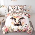 thumbnail image 1 of YST Ensemble de Literie 7 Pcs Vache Mignonne, Thème Animal Floral, 7 Pcs, Roses Roses, Simple, 1 of 4