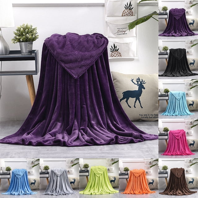 Holiday Deals! Gspmoly Super Soft Warm Warm Fleece Blanket Throw Rug Sofa Bedding Holiday Deals