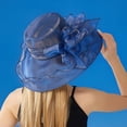 thumbnail image 4 of Women's Solid Color Big Flower Shade English Lady Elegant Temperament Sun Hat, 4 of 4