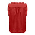 thumbnail image 4 of Timegard Tank Top for Women Lace U Neck Drawstring Sleeveless Ruched Button Summer Fashion Casual Tee, 4 of 5