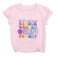 thumbnail image 5 of TZEWGL Mignon Imprimé Lettre Manches Courtes Col Rond Chemise Basique pour Tout-Petit Blouse pour Enfants Taille 6-7T, 5 of 5
