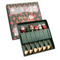 thumbnail image 2 of Oleegame 2PC Stainless Steel Cutlery Set Christmas Tableware Set Stainless Steel Spoon Gift Set Dessert Spoon Fork Coffee Spoon Christmas Pendant Spoon Tableware Set Gift, 2 of 9