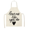 thumbnail image 2 of TIMIFIS Pockets Holds 1Pc Parent Adult The Family Kitchen Lovely Print Linen Family Aprons Kitchen Gadgets, 2 of 2